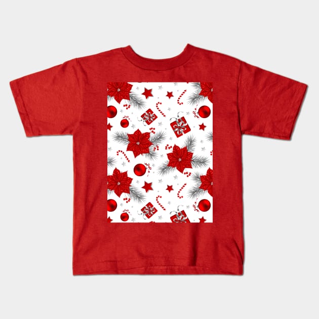 Christmas decoration pattern Kids T-Shirt by katerinamk